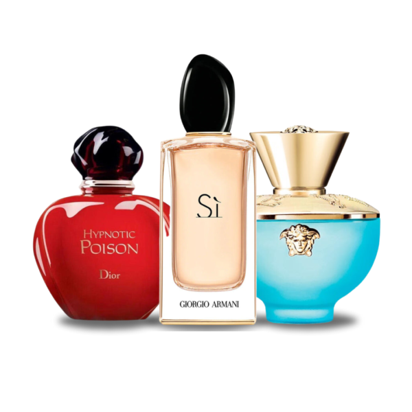 Set di 3 Profumi Hypnotic Poison Dior + Si Giorgio Armani + Dylan Turquoise Versace 100ml - immagine 2