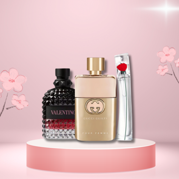 Set di 3 Profumi Gucci Guilt + Valentini Intense + Flower Kenzo 100ml