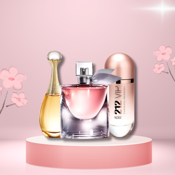 Set di 3 Profumi 212 VIP Rosé + La Vie Est Belle + J'adore 100ml