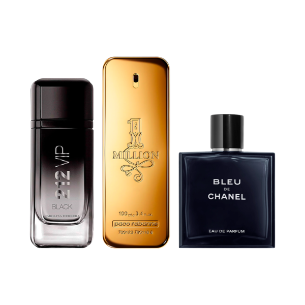 Set di 3 Profumi  1 Million + Bleu de Chanel + 212 VIP Black  100ml