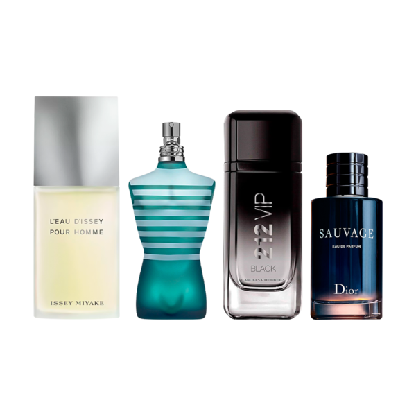 Set di 4 Profumi L'eau D'issey + 212 VIP Black + Le Male + Sauvage 100ml - immagine 2
