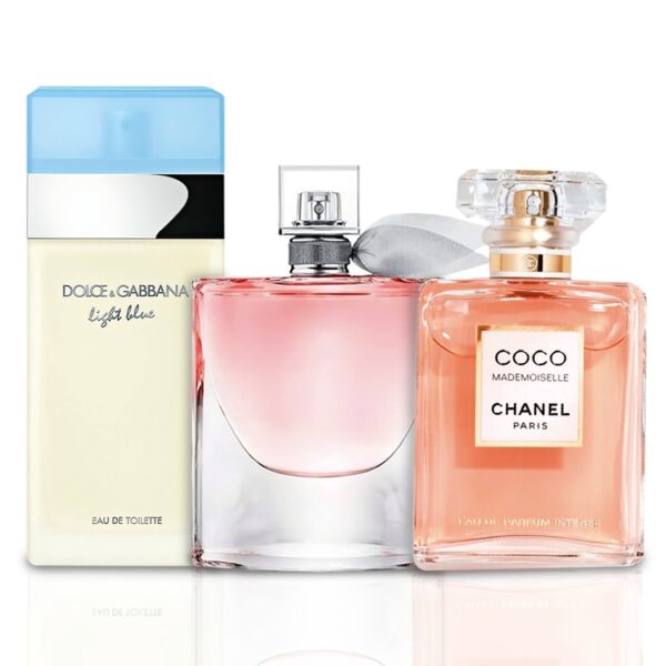 Set di 3 Profumi Light Blue + La Vie Est Belle + Mademoiselle 100ml - immagine 2