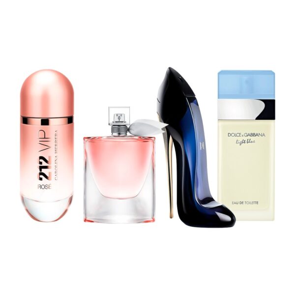 Set di 4 Profumi 212 VIP Rosé+  La Vie est Belle + Good Girl + Light Blue 100ml - immagine 2