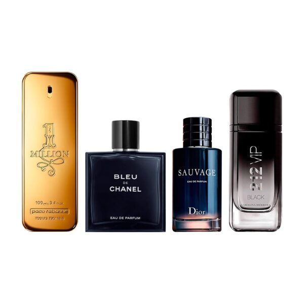 Set di 4 Profumi 1 Million + Bleu de Chanel + Sauvage + 212 VIP Black 100ml - immagine 2