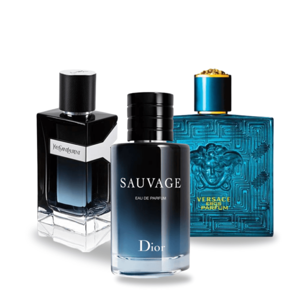Set di 3 Profumi  Y Yves Saint Laurent + Sauvage Dior + Versace Eros Versace 100ml