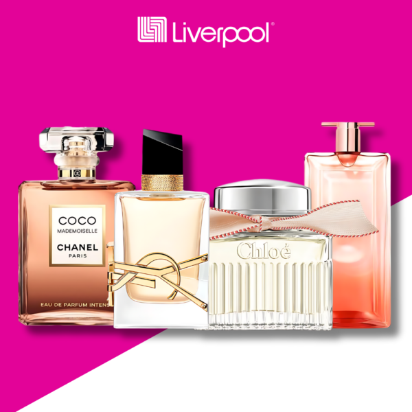 Set di 4 Profumi Coco Mademoiselle Chanel + Libre Yves Saint Laurent + Chloé Signature + Lâncome Idôle 100ml