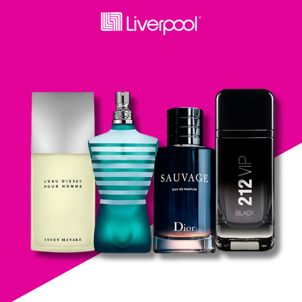 Set di 4 Profumi L'eau D'issey + 212 VIP Black + Le Male + Sauvage 100ml