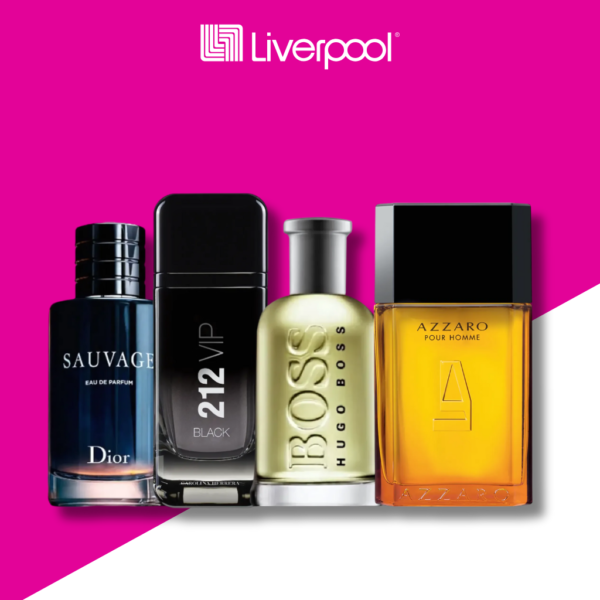 Set di 4 Profumi Sauvage + 212VIP + Hugo Boss + Azzaro 100ml