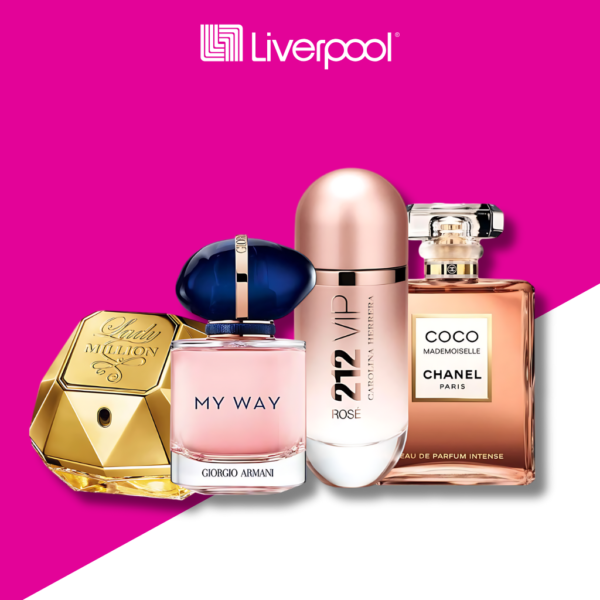 Set di 4 Profumi  Lady Million + 212 VIP Rosé + My Away + Mademoiselle 100ml