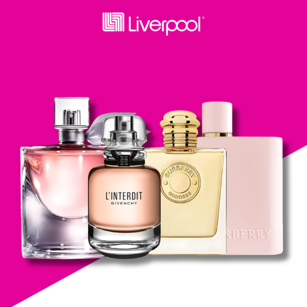 Set di 4 Profumi La Vie Est Belle + L'Interdit + Burberry Her + Burberry Godness 100ml