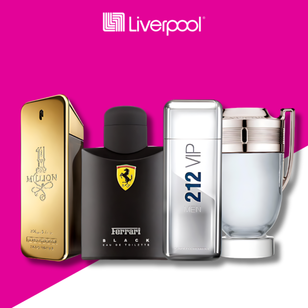 Set di 4 Profumi 1 Million, Ferrari Black, 212 VIP NYC + Invictus 100ml