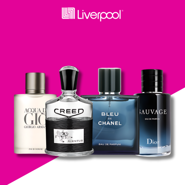 Set di 4 Profumi  Giorgio Armani + Creed + Sauvage + Bleu de Chanel 100ml
