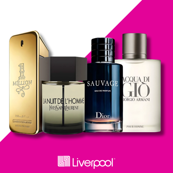 Set di 4 Profumi One Million + Sauvage + Gio Armani + LaNuit L'Homme 100ML