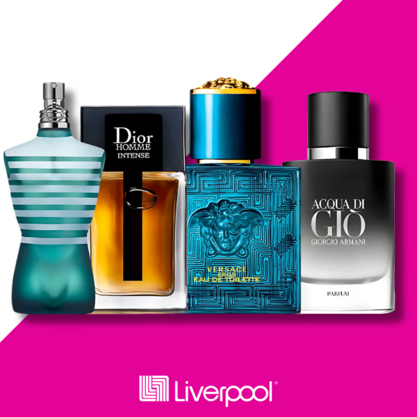Set di 4 Profumi Le Male + Dior Homme Intense + Versace Eros + Gio Armani 100ML