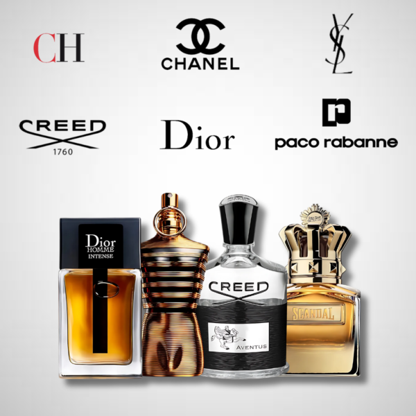 Set di 4 Profumi Dior Homme Intense + Creed Aventus + Scandal Absolu + Le Male Elixir 100ML