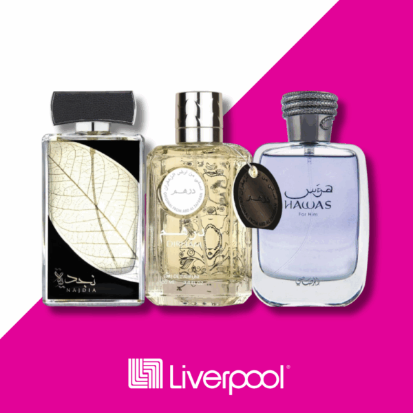Set di 3 Profumi Najdia Eau de Parfum + Dirham Eau de Toilette + Hawas for Him 100ml